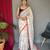 Cream art silk  woven saree