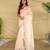 Cream art silk  woven saree