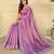 Onion pink art silk  woven saree
