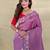 Onion pink art silk  woven saree
