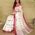 White art silk  woven saree