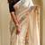 Cream art silk  woven saree