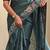 Green art silk  woven saree