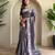 Grey art silk  woven saree