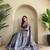 Grey art silk  woven saree