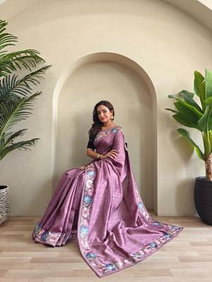 Onion pink art silk  woven saree 3
