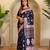 Black art silk  woven saree