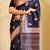 Black art silk  woven saree