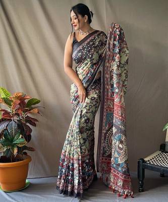 Green art silk  woven saree 2