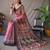 Baby pink art silk  woven saree