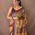 Yellow art silk  woven saree