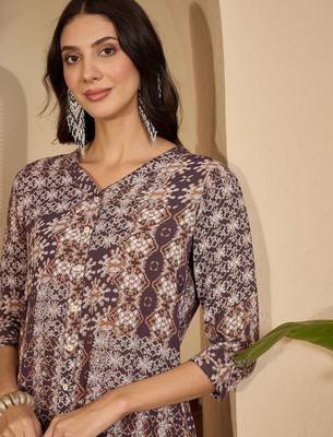 Tropical printed top with trousers 5