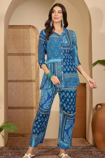 Bohemian printed top with trousers