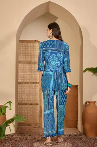 Bohemian printed top with trousers