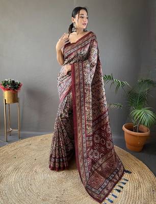 Black art silk  woven saree 2