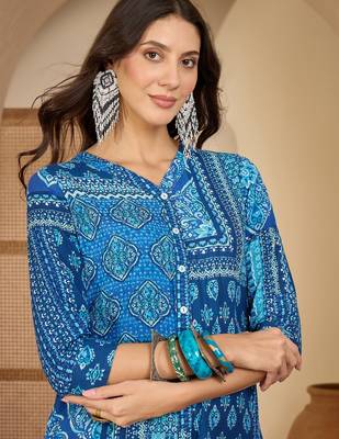 Bohemian printed top with trousers 5