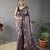 Grey art silk  woven saree