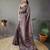 Grey art silk  woven saree