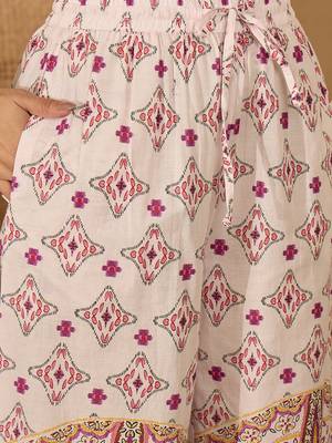 Printed pure cotton top with trousers co-ords 4