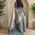Grey art silk  woven saree