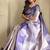 Lavender art silk  woven saree