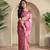 Pink art silk  woven saree