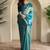 Teal art silk  woven saree