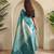 Teal art silk  woven saree