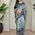 Sky blue art silk  woven saree