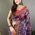 Purple art silk  woven saree