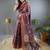 Wine art silk  woven saree