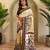 Cream art silk  woven saree