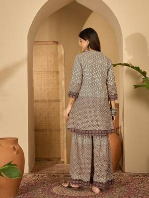 Women multi cotton printed co-ords 2