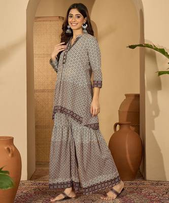 Women multi cotton printed co-ords 3