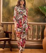Floral printed shirt & trouser