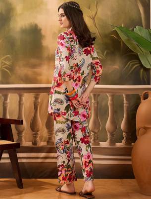 Floral printed shirt & trouser 2