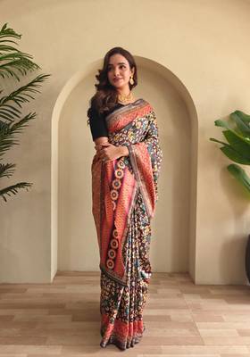 Wine art silk  woven saree 1