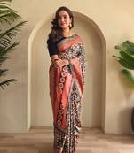 Wine art silk  woven saree