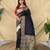 Black art silk  woven saree