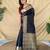 Black art silk  woven saree