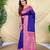 Royal blue art silk  woven saree