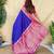 Royal blue art silk  woven saree