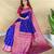 Royal blue art silk  woven saree
