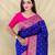 Royal blue art silk  woven saree