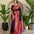 Black art silk  woven saree