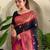 Black art silk  woven saree