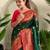 Green art silk  woven saree