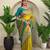 Lemon art silk  woven saree