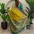 Lemon art silk  woven saree