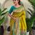 Lemon art silk  woven saree